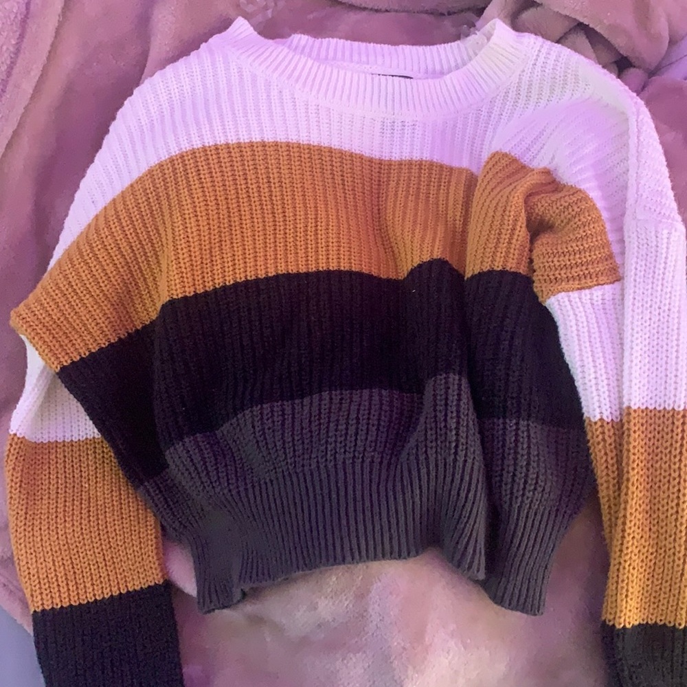 Striped Cropped Sweater